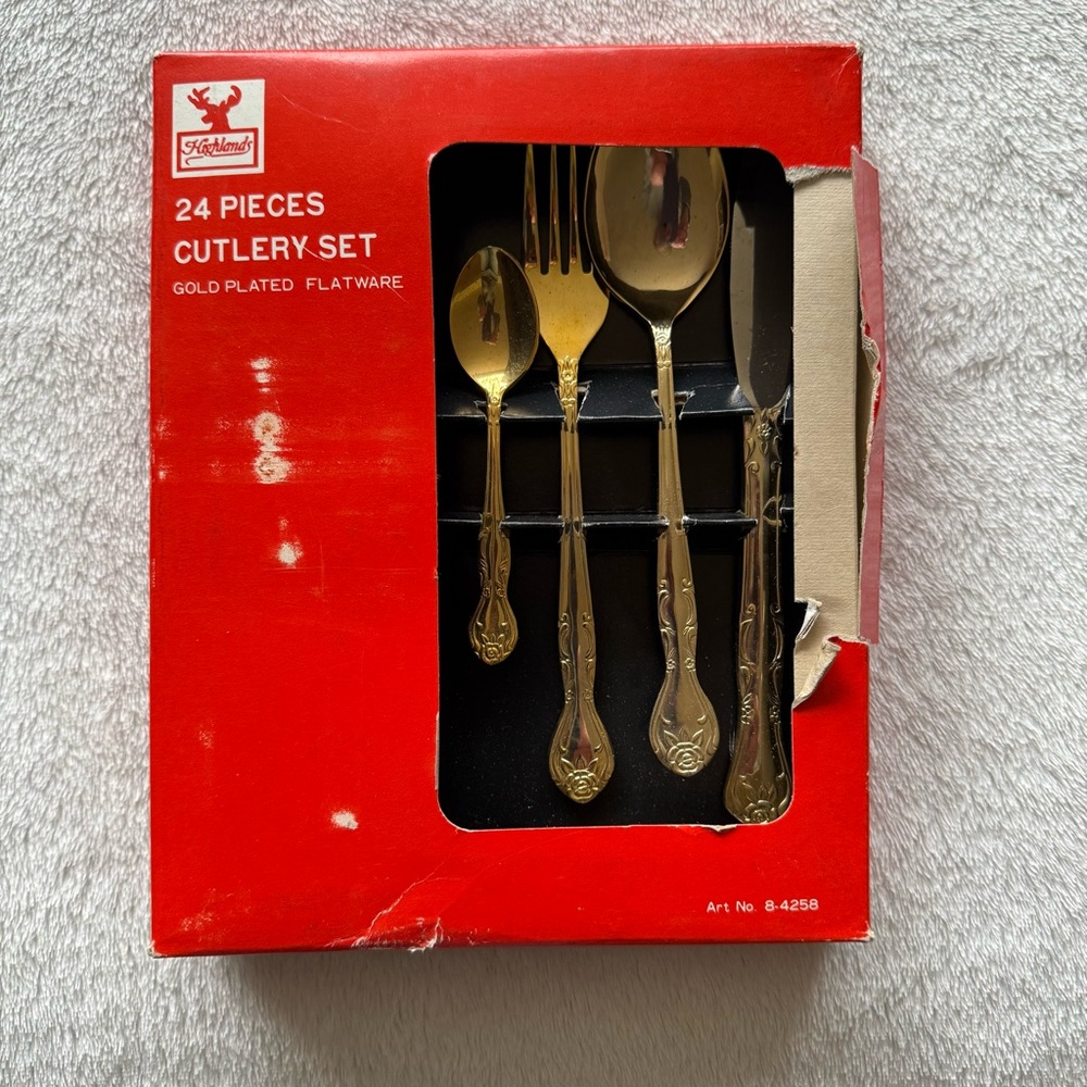 Gold Plated Cutlery Set